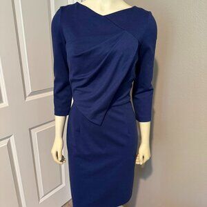 David Meister size 6 knee length dress blue